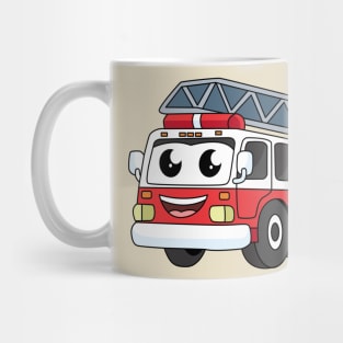 Cute happy fire engine cartoon Mug